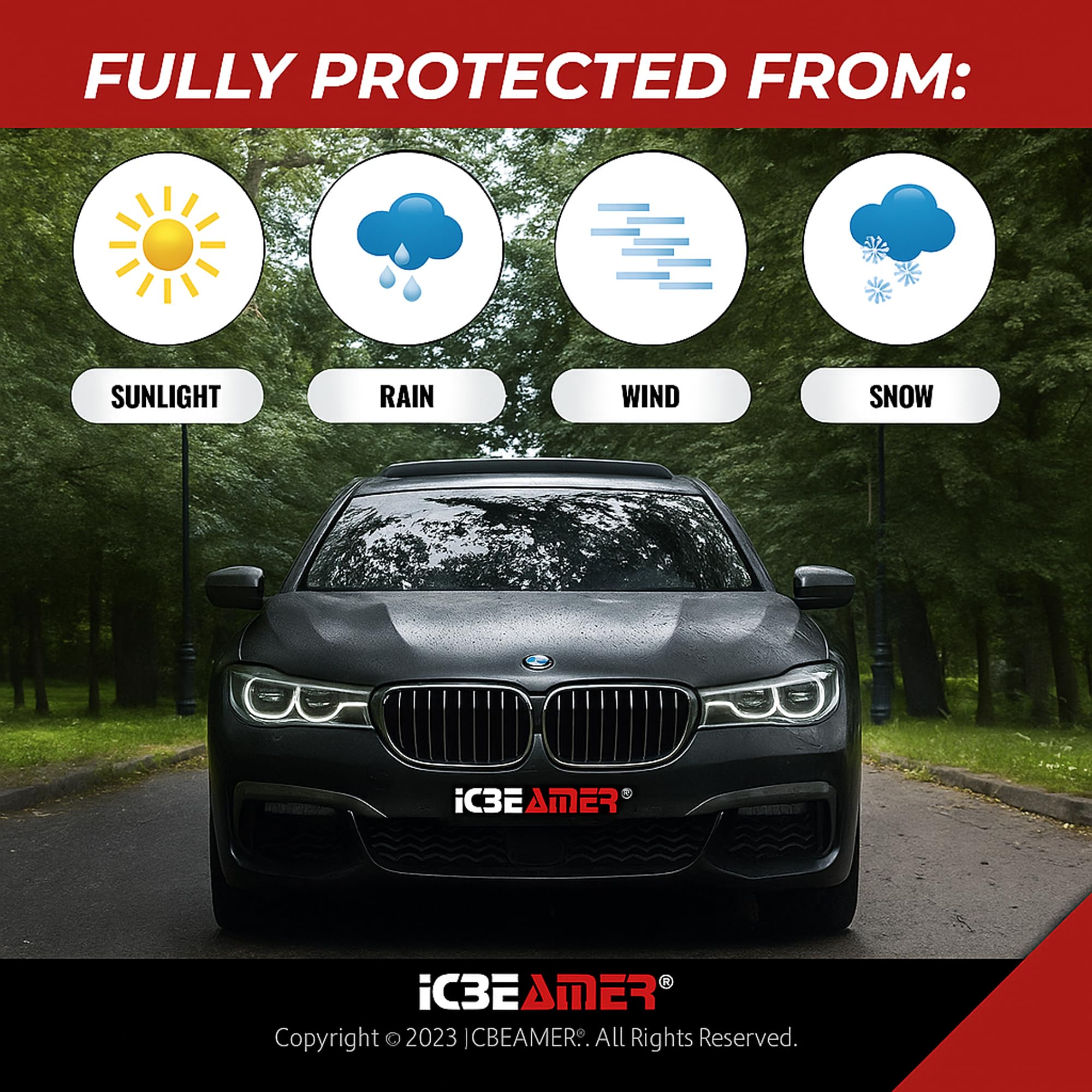 Amazon | 【2024年アップグレード】ICBEAMER 36インチ サンルーフ